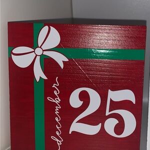 Festive Red and Green Holiday Block